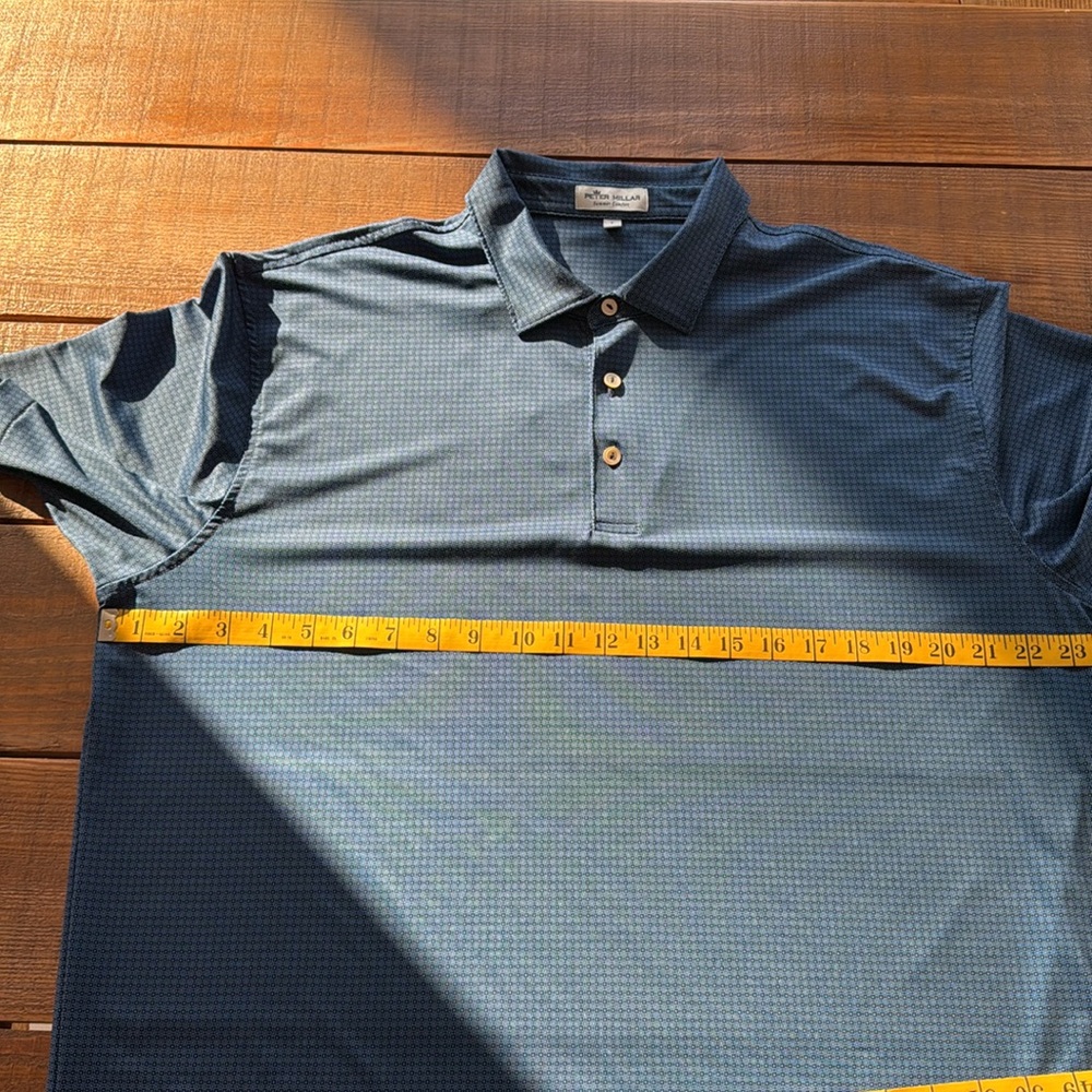 Peter Millar Blue Polo Shirt, L - Picture 3 of 11